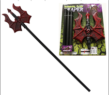 קלשון מפואר אדום על כארד 120 ס"מ / 6 יחידות במארז