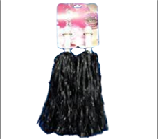 זוג מעודדות שחור 40 גרם על כארד מעוצב / 6 יח במארז