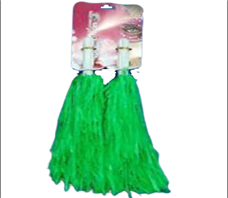 זוג מעודדות ירוק 40 גרם על כארד מעוצב / 6 יח במארז