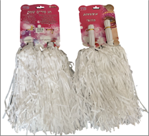 זוג מעודדות לבן 40 גרם על כארד מעוצב / 6 יח במארז