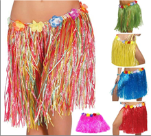 חצאית הוואי 40 ס"מ - מיקס צבעים  בשקית PVC עם כארד/ 12 יחידות במארז