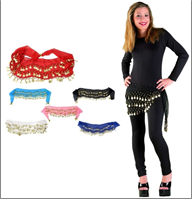 חצאית לרקדנית בטן מיקס צבעים / 6 יחידות במארז