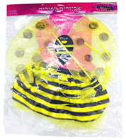 סט כנפי דבורה כולל חצאית 30 ס"מ קשת ושרביט על כארד/ ארוז בשקית PVC עם כארד  / 3 יחידות במארז