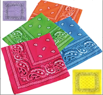 בנדנה מיקס  צבעים בכארד / 6 יחידות במארז