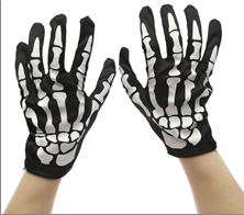 זוג כפפות שלד בשקית עם כארד/ 6 יחידות במארז