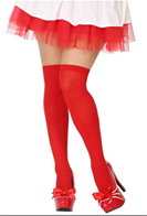 גרביון ברך נערות/ נשים מלא חלק אדום/ 6 יח במארז