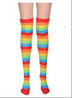 גרביון ירכית נערות/ נשים מלא פסים צבעוני/ 6 יח במארז