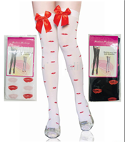 גרביון נשיקות ירכית נערות/ נשים מלא שחור ולבן/ 6 יח במארז