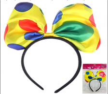 קשת ליצן בד בשקית PVC עם כארד/ 6 יחידות במארז