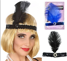 נוצה צ'רלסטון שחור על כארד / 12 יחידות במארז