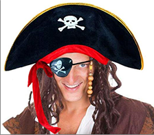 כובע פיראט ירח מבוגרים / 6 יחידות במארז