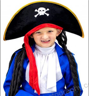 כובע פיראט ירח ילדים / 6 יחידות במארז