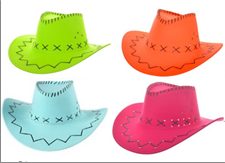 כובע קאבוי זוהר / 6 יחידות המארז