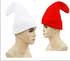 כובע דרדס לבן אדום בשקית/ 6 יח במארז 5 לבן -1 אדום
