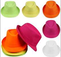 כובע גנגסטר נאון / 6 יחידות המארז