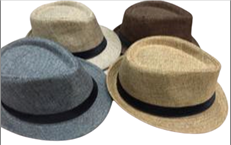 כובע גנגסטר בד איכותי  / 12 יחידות המארז
