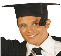 כובע סטודנט מבד מבוגרים / 6 יחידות במארז