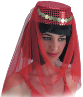 כובע פאייטים רקדנית יסמין / 6 יחידות במארז