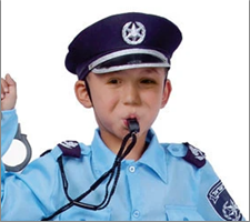 כובע שוטר ילדים / 6 יחידות במארז