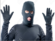 כובע גרב גנבים שחור 35 ס"מ עם קולב תלייה/12 יחידות במארז