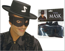 מסכת לוחם ספרדי/ זורו בשקית PVC עם כארד / 12 יחידות במארז