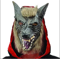 מסכה לאטקס זאב בשקית PVC עם כארד  / 3 יחידות במארז