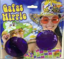 משקפיים היפי גדולות על כארד / 12 יחידות במארז