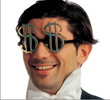 משקפיים דולר על כארד מיקס צבעים/ 12 יחידות במארז