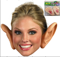 אוזניים ענקיות בשקית PVC עם כארד  / 6 יח במארז