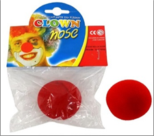 אף ליצן בשקית עם כארד מעוצב/ 24 יחידות במארז