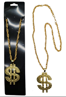 שרשראות ראפר ברזל על כארד בשקית / 12 יח במארז מיקס 4 דוגמאות:כתר, גראס, פיס, סופרמן