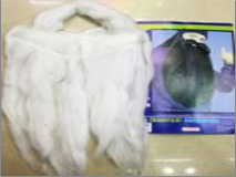 זקן לבן מפואר ענק בשקית  / 12 יחידות במארז