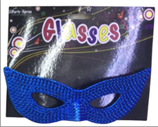 משקפיים מסכה מיקס צבעים בשקית PVC עם כארד / 12 יחידות במארז