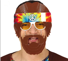 משקפיים היפי עם זקן על כארד / 12 יחידות במארז