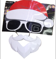 משקפיים סנטה/ דרדס אבא על כארד / 12 יחידות במארז