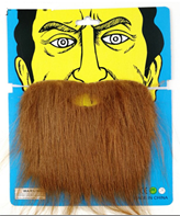 זקן חום 23 ס"מ על כארד/ 12 יחידות במארז