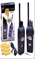מכשיר קשר ווקי טוקי 200 מטר כולל סוללות נטענות 2 יחידות בקופסא 22 ס"מ