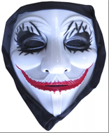 מסכה ונדטה עם כיסוי ראש עם כארד  לתלייה/ 6 יחידות במארז