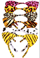 קשת נמרים בשקית PVC עם כארד/ 6 יח במארז מיקס צבעים