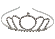 כתר נסיכות מתכת כסף (מיקס 3 דגמים) איתור גובה 5 ס"מ / 12 יחידות במארז