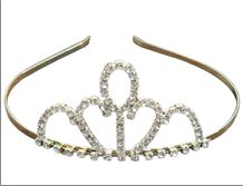 כתר נסיכות מתכת זהב (מיקס 3 דגמים) איתור גובה 5 ס"מ 12 יחידות במארז