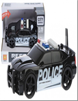 מכונית משטרה שחור כולל צלילים ואורות גודל 19 ס"מ כולל סוללות בקופסא 24 ס"מ