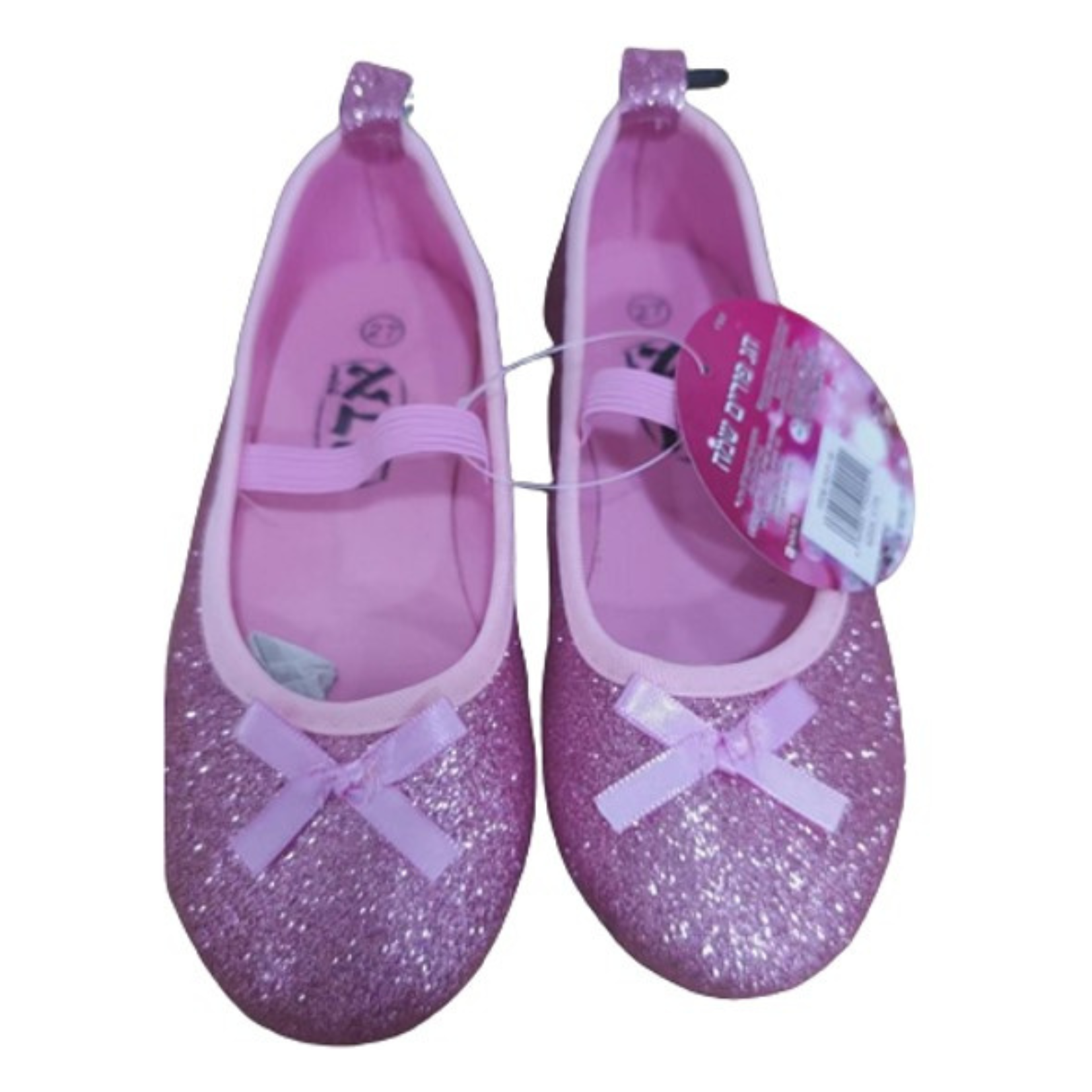 נעלי נסיכות וורודות נצנצים